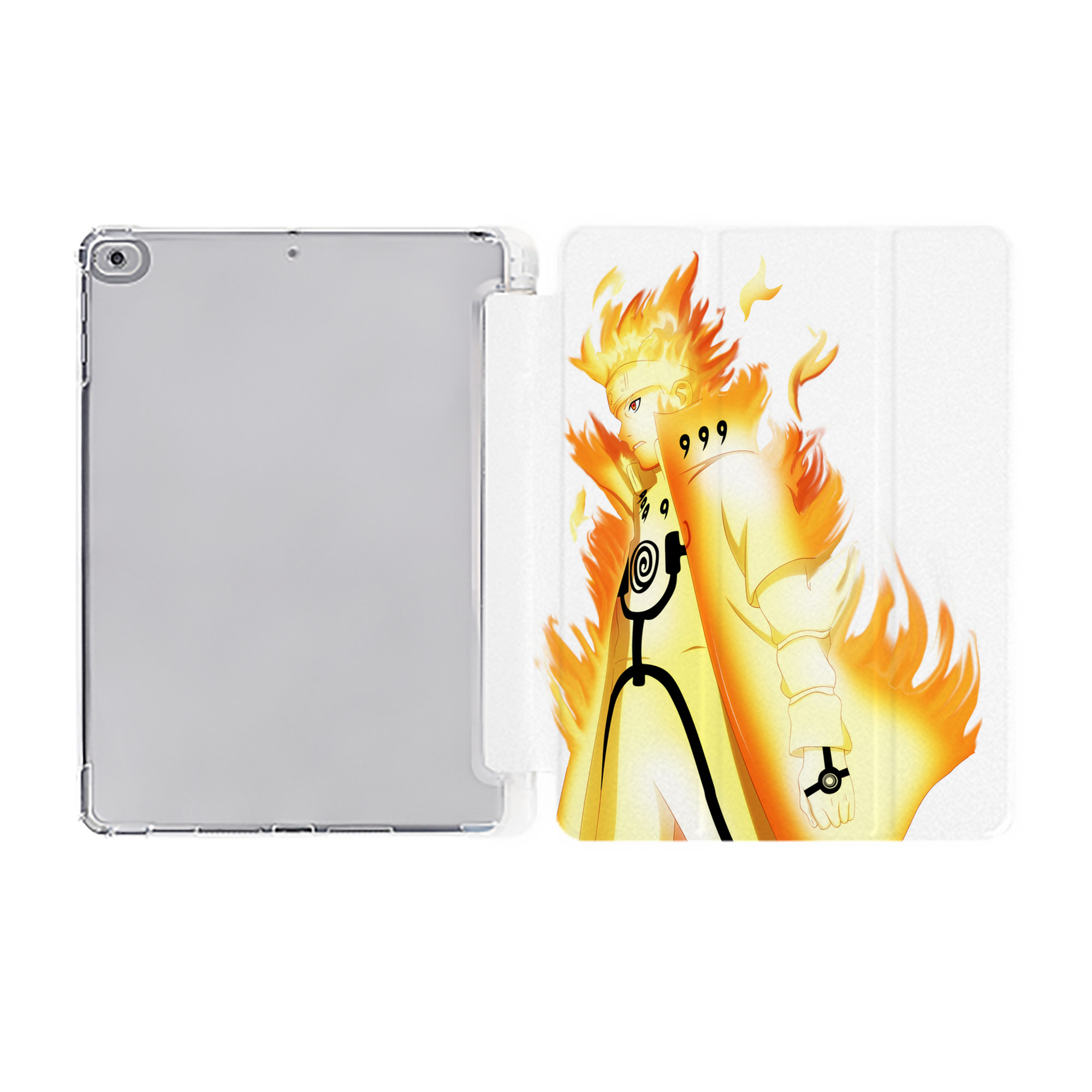 （画像用） NARUTO -ナルト- うずまき ナルト Uzumaki Naruto IPad ケース ペン収納付き 三つ折りスタンド PUレザー×シリコン 対応機種9.5/10.5/10.9インチ